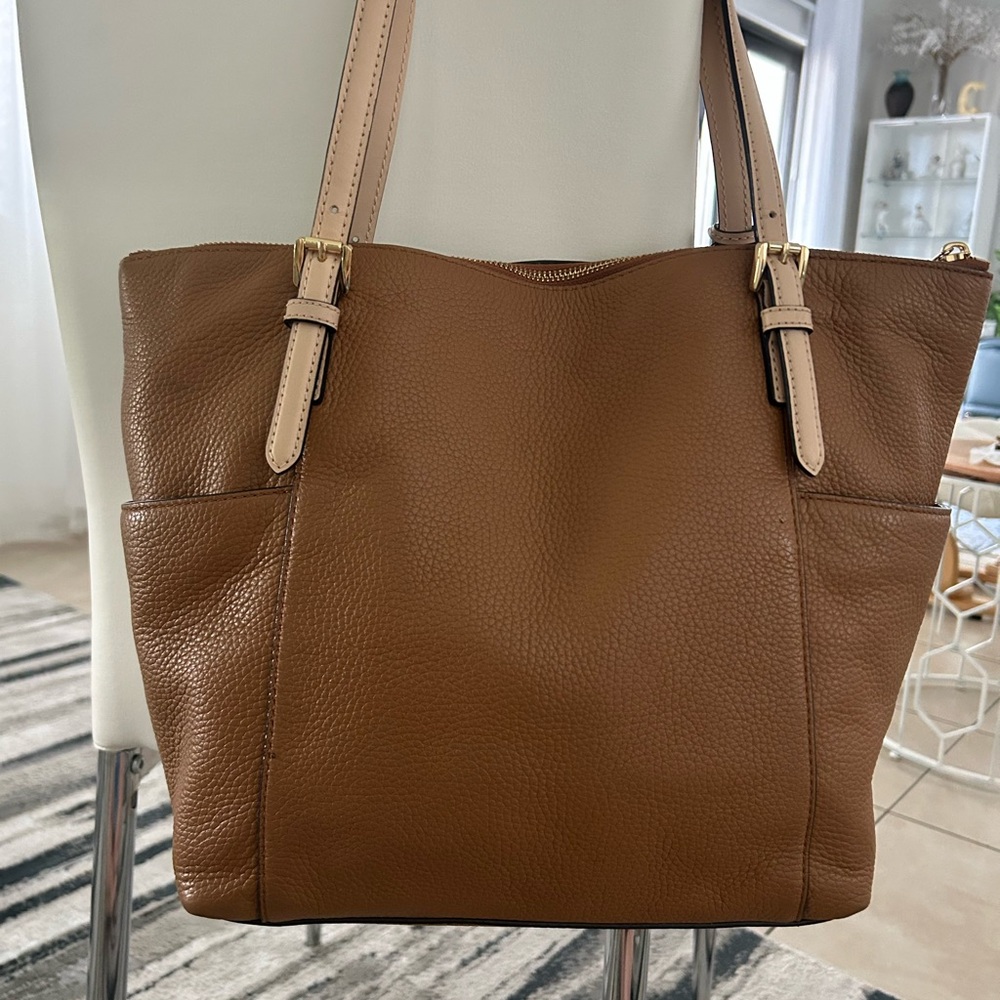 Michael Kors Tan Leather Tote - Picture 2 of 4
